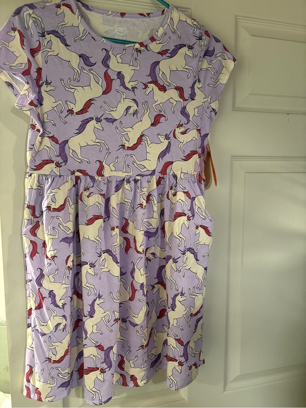 NWT XL 14/16 unicorn dress with pockets